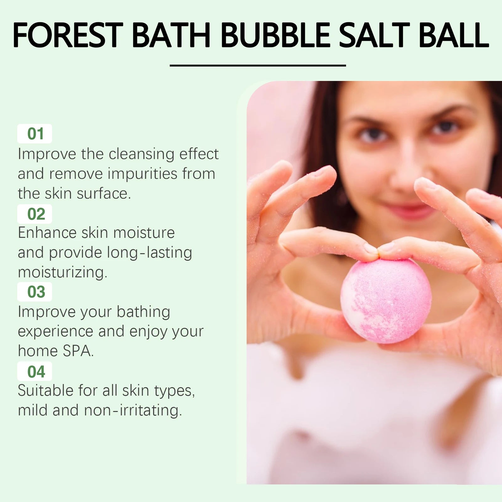 Oceaura 6pcs Aromatherapy Bath Bomb Ball Floral Scent Skin Smooth Relaxing Spa Bath Moisturize Stress Relief Bubble Shower Balls