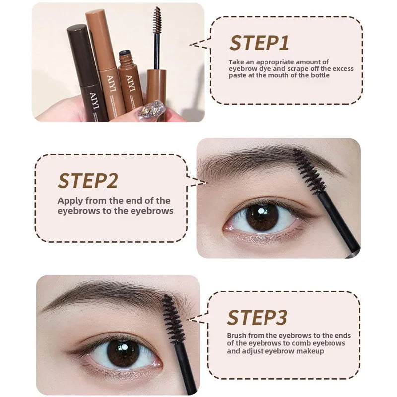 Natural Tinted Brow Mascara AIYI Waterproof Sweat Resistant Long Wear Smudge Proof Eyebrow Gel