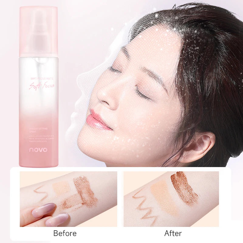 Long-Lasting Makeup Setting Spray With Hyaluronic Acid, Moisturizing Oil Control,  Smudge & Transfer Resistant, Quick-Dry
