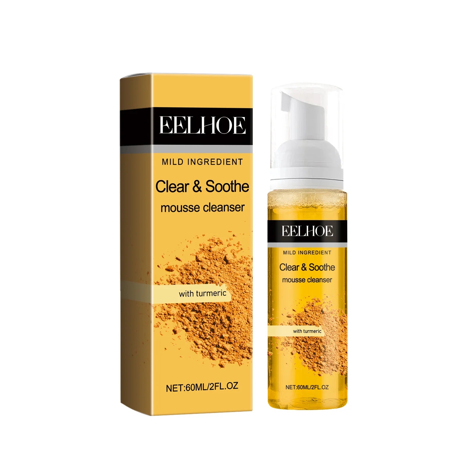 EELHOE Clear Soothe Mousse Cleanser Deep Cleaning Pores Moisturizing Brightening Soothing Rejuvenation Foam Face Wash Care