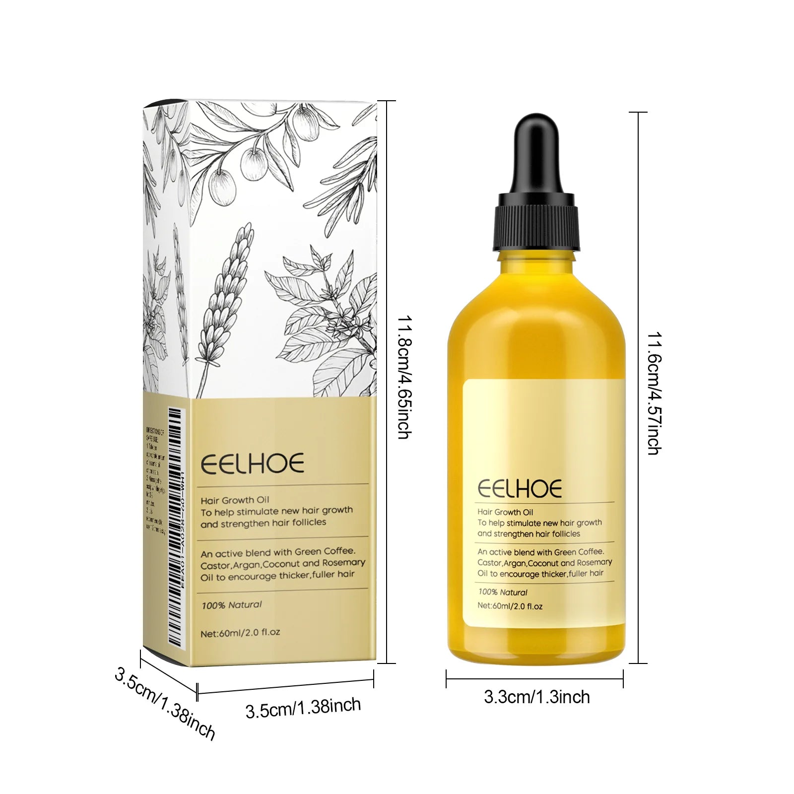 Eelhoe Rosemary Dense Hair Essential Oil Softens Prevent Hair Loss Smooth Repairing Hair Root Growth Nourishes Scalp Essence Oil