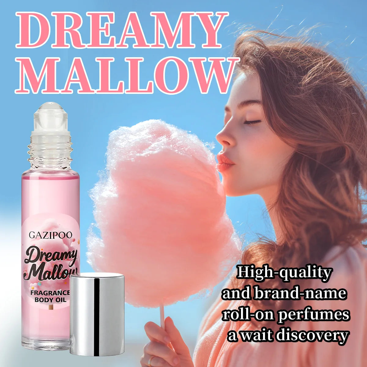 Candy Marshmallow Sweet Roll-on Perfume Long-lasting Enduring Fragrance for Dates Charming Feminine Pheromone Floral-fruity