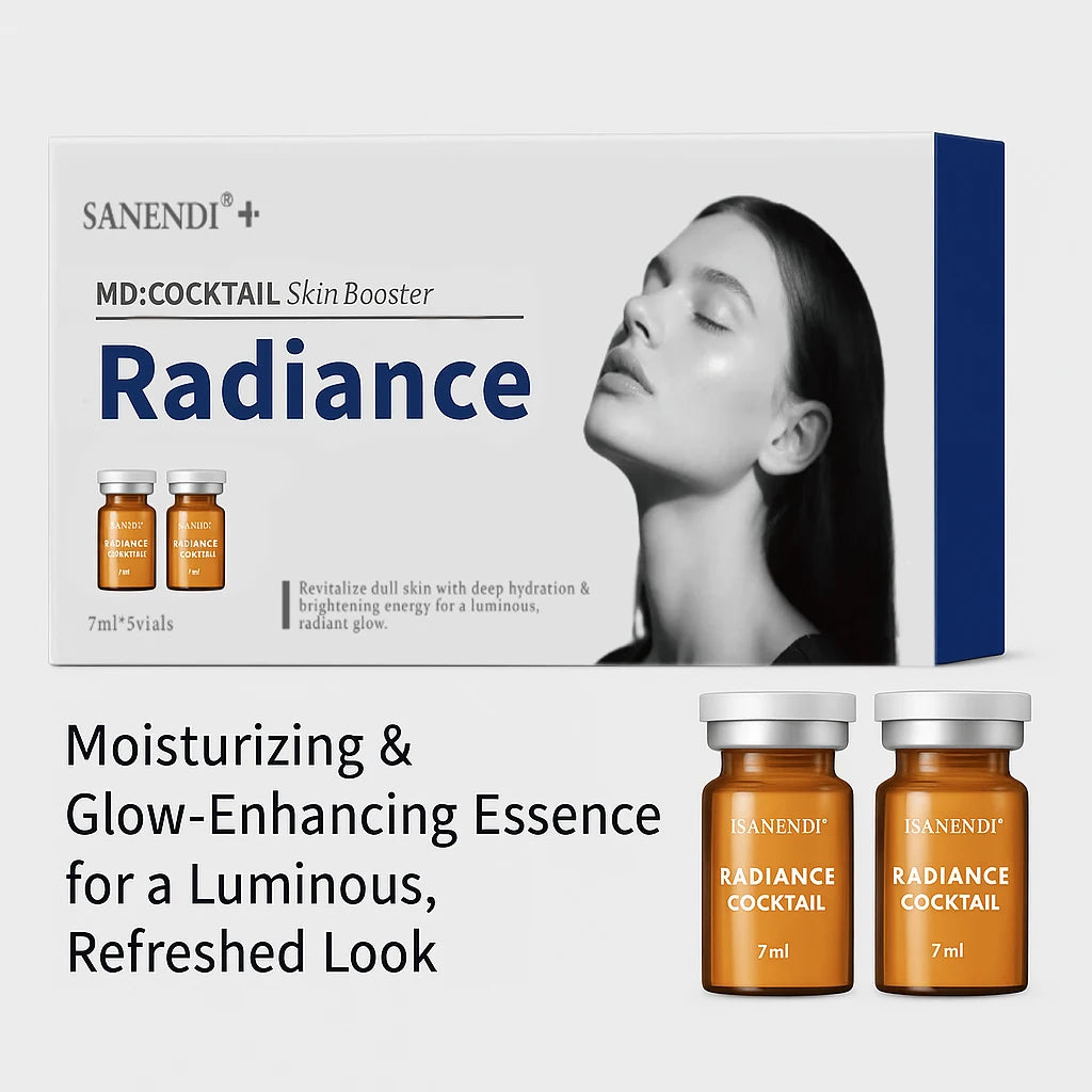 SANENDI Radiance Cocktail Skin Booster Moisturizing & Glow-Enhancing Essence for a Luminous, Refreshed Look 7ml*5Vials