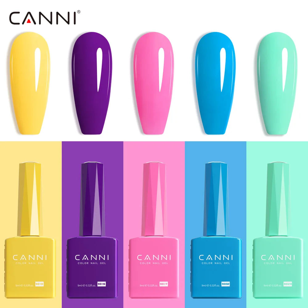 CANNI Nail Gel Polish HEMA FREE TPO FREE Summer Colors Semi Permanent Soak Off UV LED Self-leveling Great Coverage Gel Varnish