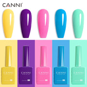 CANNI Nail Gel Polish HEMA FREE TPO FREE Summer Colors Semi Permanent Soak Off UV LED Self-leveling Great Coverage Gel Varnish