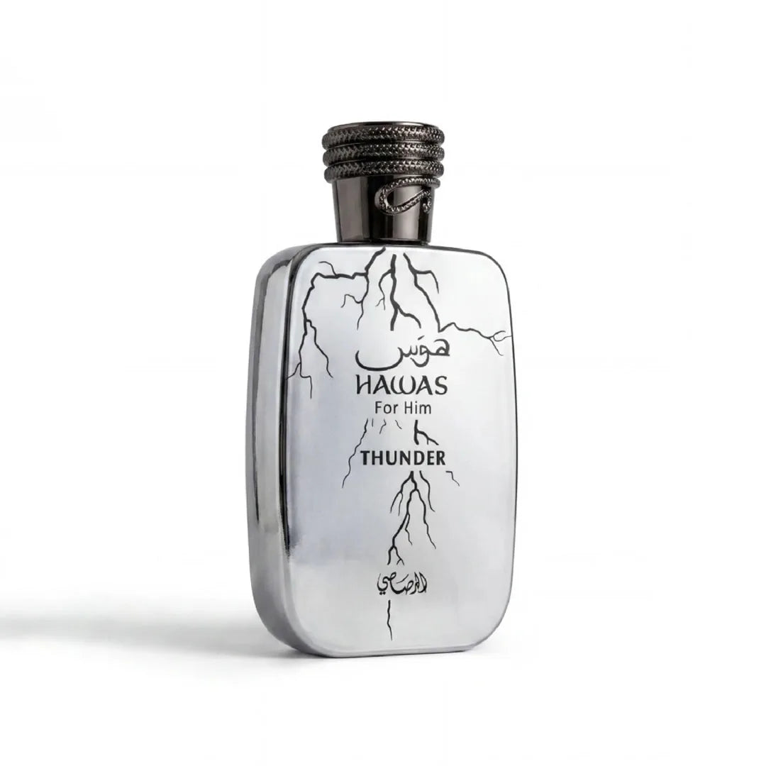 Hawas Thunder by Rasasi 100ml Men’s Perfume, Fresh Woody Spicy Scent for Office, Daily & All-Day Wear