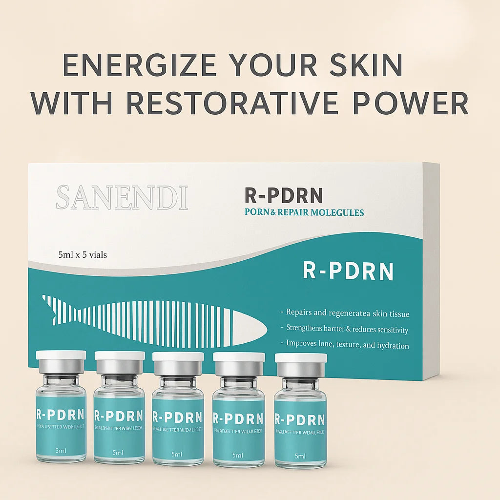 Salmon PDRN Serum for Facial Hair Dr.Pen Hyaluronic Acid DEEP HYDRATION Skin booster Anti-aging 5ML*5Vials