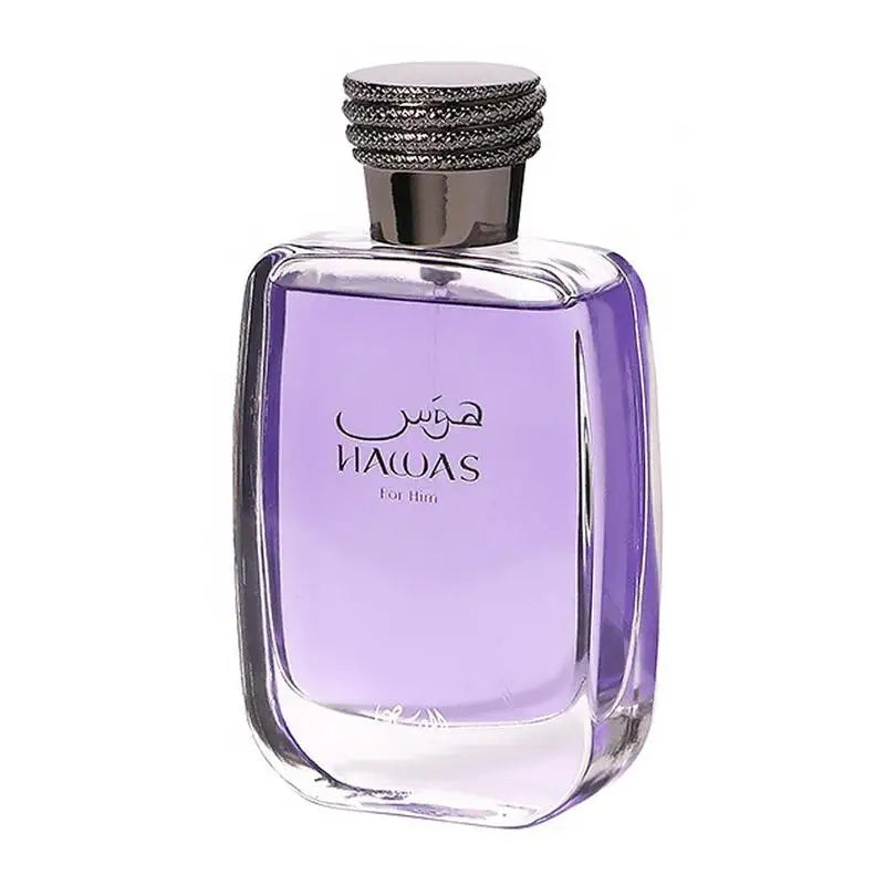 Rasasi Hawas Eau de Parfum Spray for Men – Invigorating Fresh Aquatic & Fruity Scent, Bergamot, Apple, Cinnamon & Musk, Long-Lasting Premium Arabian Fragrance, Perfect Gift, 3.4 fl oz / 100 ml