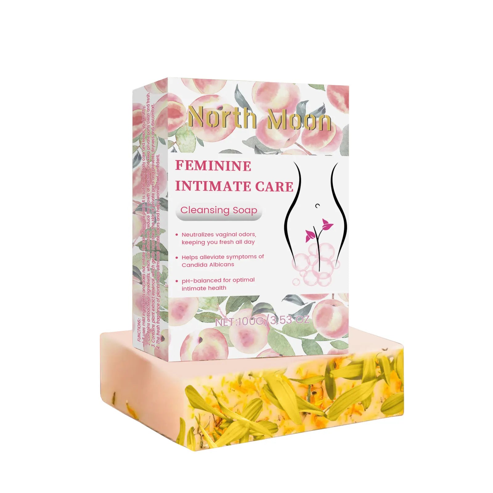 North Moon 100g Cleansing Body Yoni Soap PH Balance Moisturizing Female Wash Private Parts Hygiene Remove Odor Itch Relieve Soap