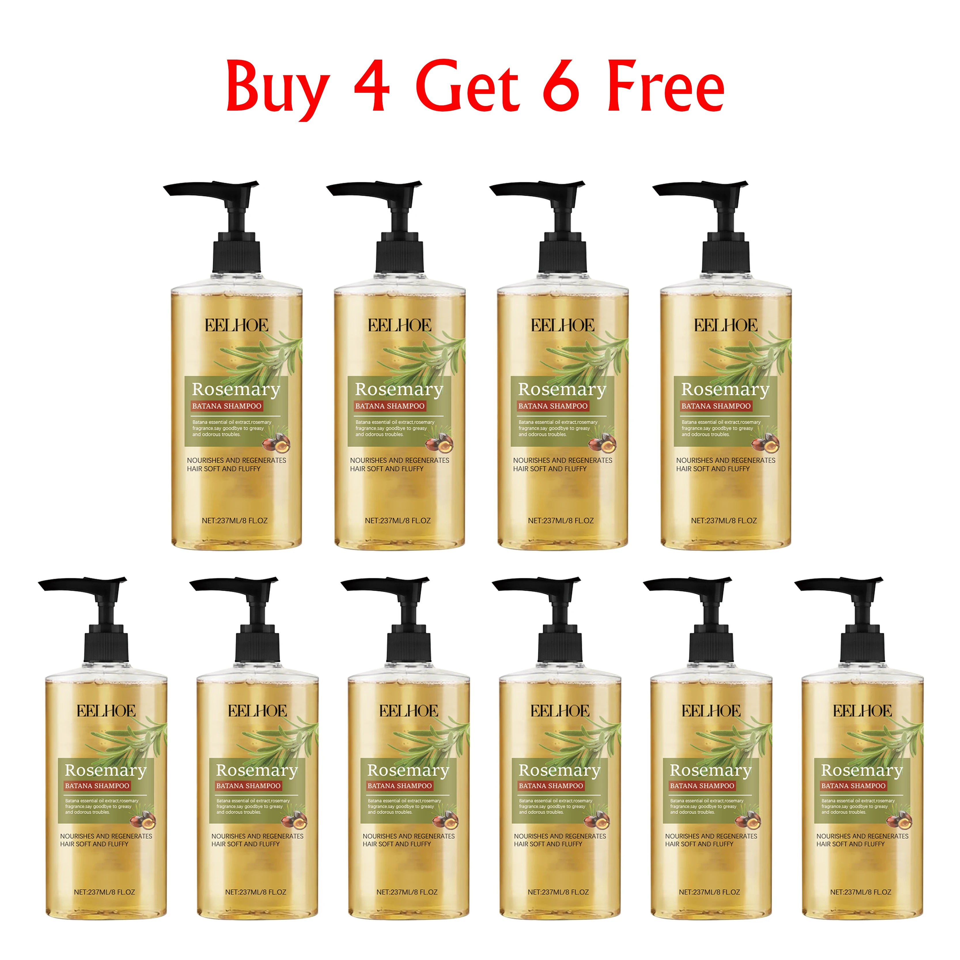 EELHOE 237ml Batana Shampoo Treatment Damaged Split Hair Reduce Hair Loss Deep Cleansing Nourish Hair Care Growth Shampoo