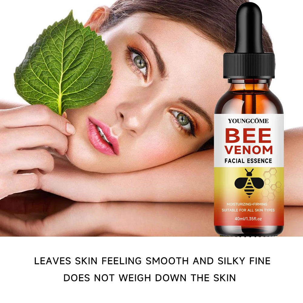 1/3/5pcs Bee Venom Facial Serum Face Essence Wrinkle Reduction Skin Tightening Natural Collagen Booster Hyaluronic Acid Essence