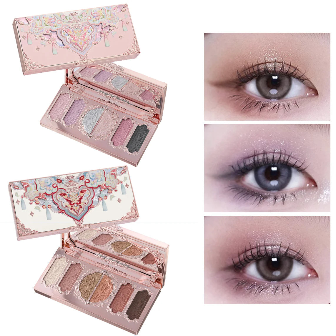 Flower Knows Butterfly Cloud Eyeshadow Palette 6 Colors Matte Shimmer Waterproof Highly Pigmented Makeup Palette