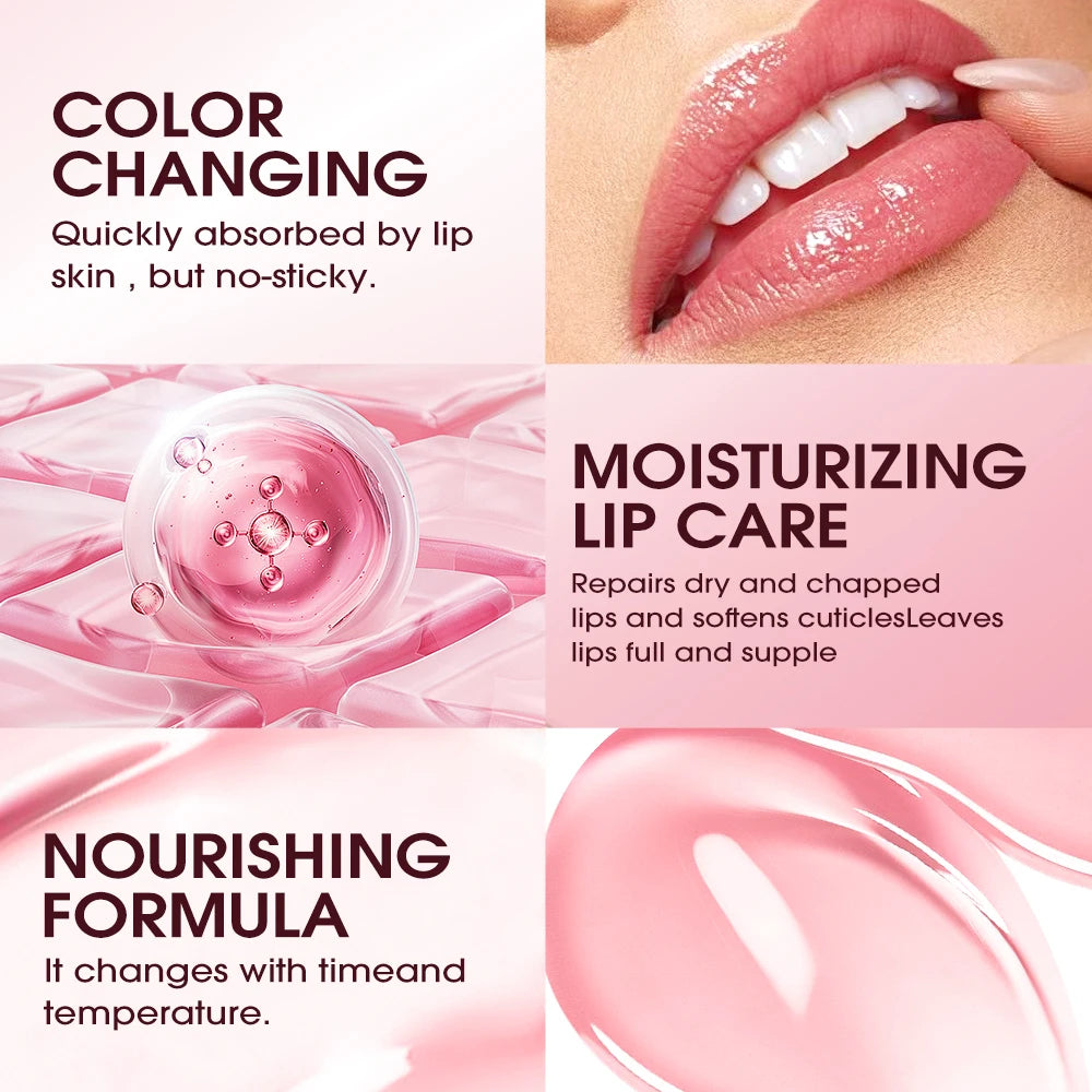 Aloe Vera Color-Changing Lip Gloss | Temperature-Sensitive, Moisturizing & Hydrating Formula | Nourishing Lip Tint for Soft Lips