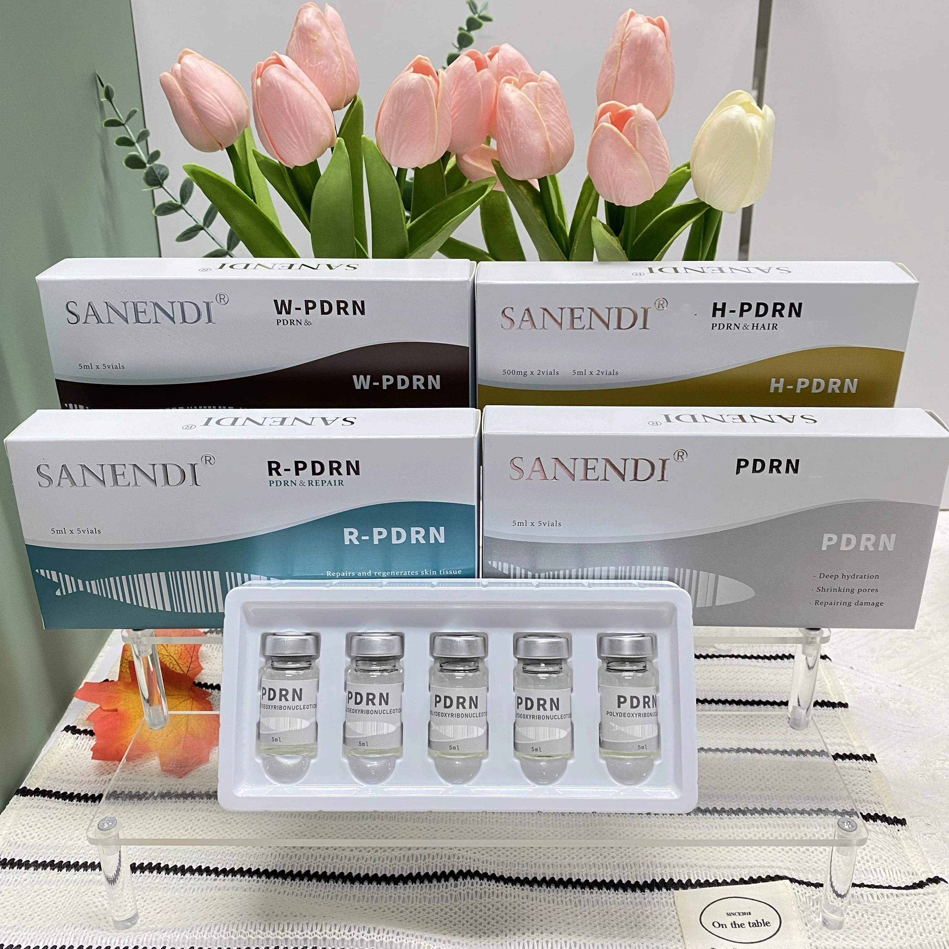 Salmon PDRN Serum for Facial Hair Dr.Pen Hyaluronic Acid DEEP HYDRATION Skin booster Anti-aging 5ML*5Vials