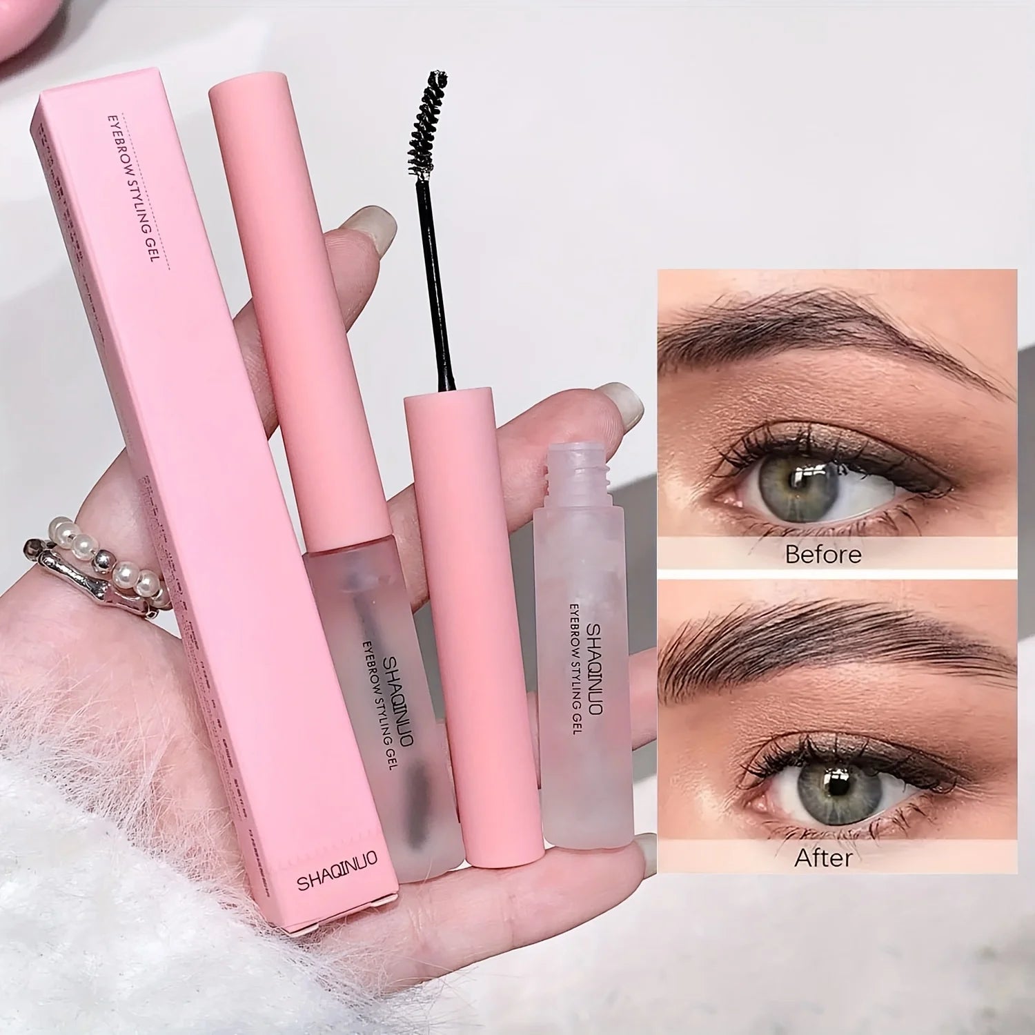 3D Brow Gel for Bold & Natural Brows, Clear Waterproof Eyebrow Styling Gel, Lightweight & Smudge-Proof, Long-Lasting Hold