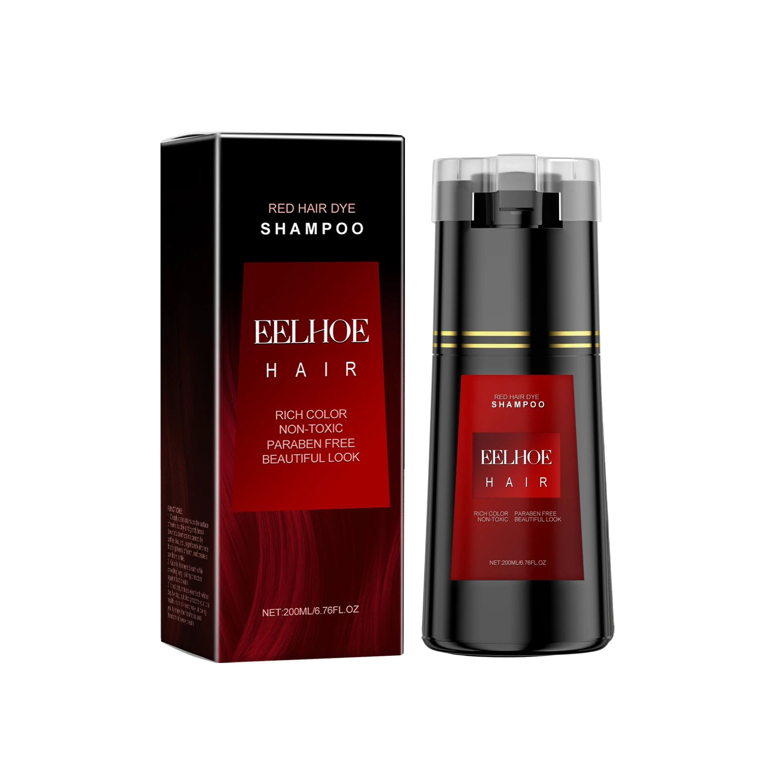 EELHOE Instant Hair Dyeing Shampoo Strengthening Lasting Effect Easy Coloring Nourish Scalp Non-irritating Cover Gray White Hair