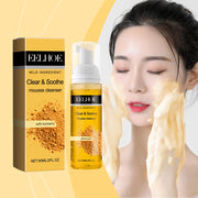 EELHOE Clear Soothe Mousse Cleanser Deep Cleaning Pores Moisturizing Brightening Soothing Rejuvenation Foam Face Wash Care