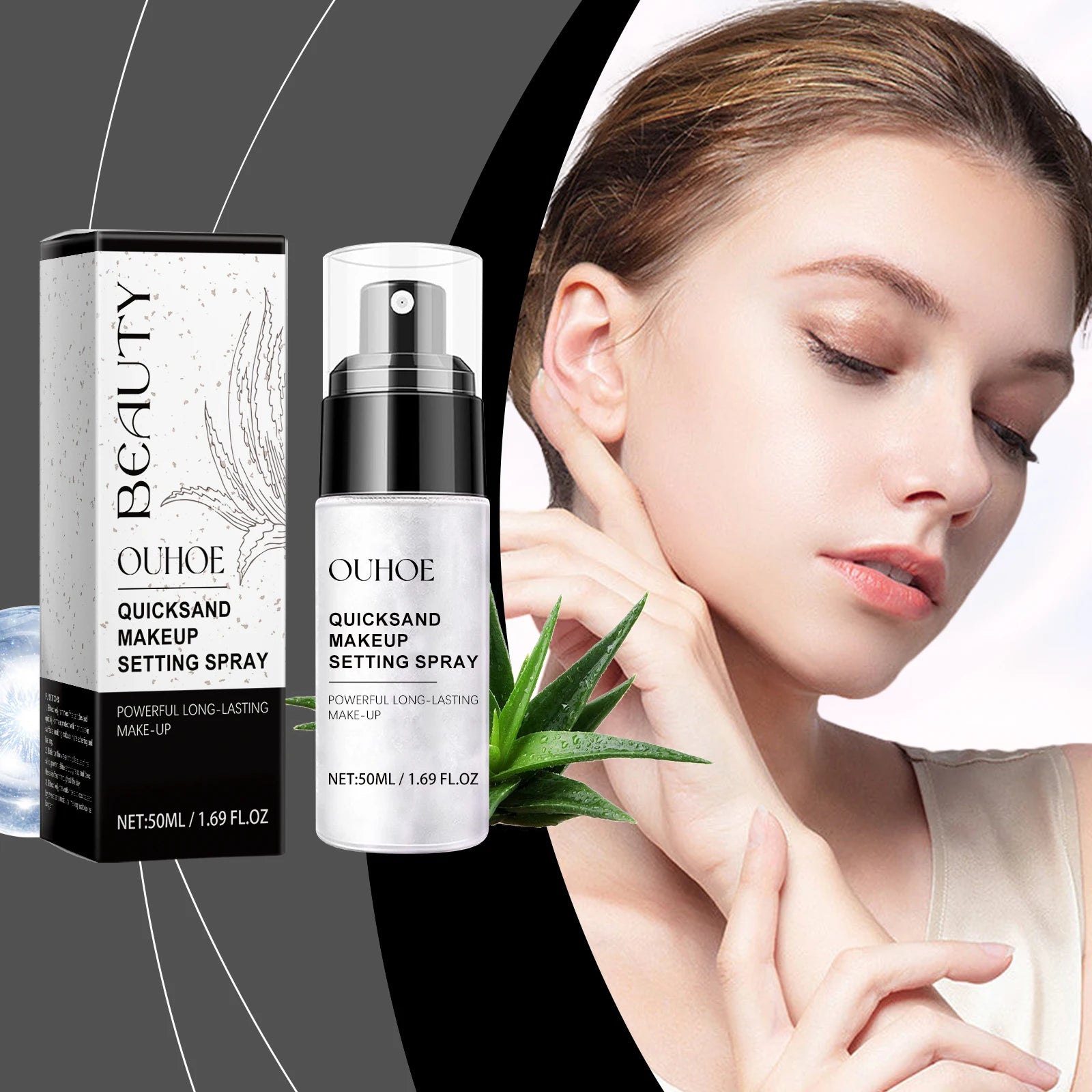 Face Loose Powder Quicksand Setting Spray Freshing Foundation Matte Oil Control Lasting Waterproof Makeup Facial Setting Powder