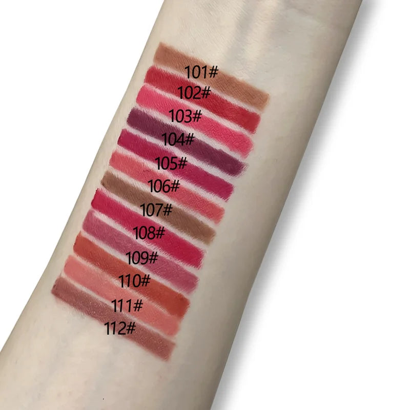 12pc Lip Liner Pencil Set, Long-Lasting Smudge-Proof Nude Colors, Smooth Matte Finish, 12 Assorted Shades Lip Makeup Gift Set