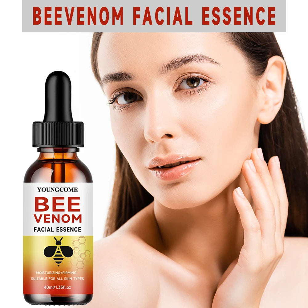 1/3/5pcs Bee Venom Facial Serum Face Essence Wrinkle Reduction Skin Tightening Natural Collagen Booster Hyaluronic Acid Essence
