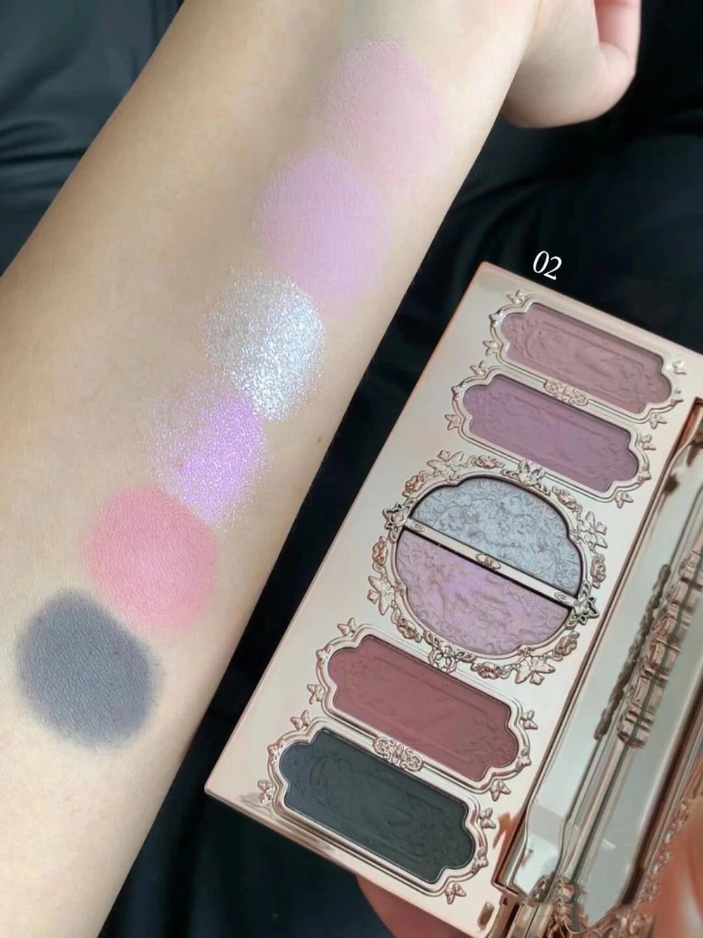 Flower Knows Butterfly Cloud Eyeshadow Palette 6 Colors Matte Shimmer Waterproof Highly Pigmented Makeup Palette