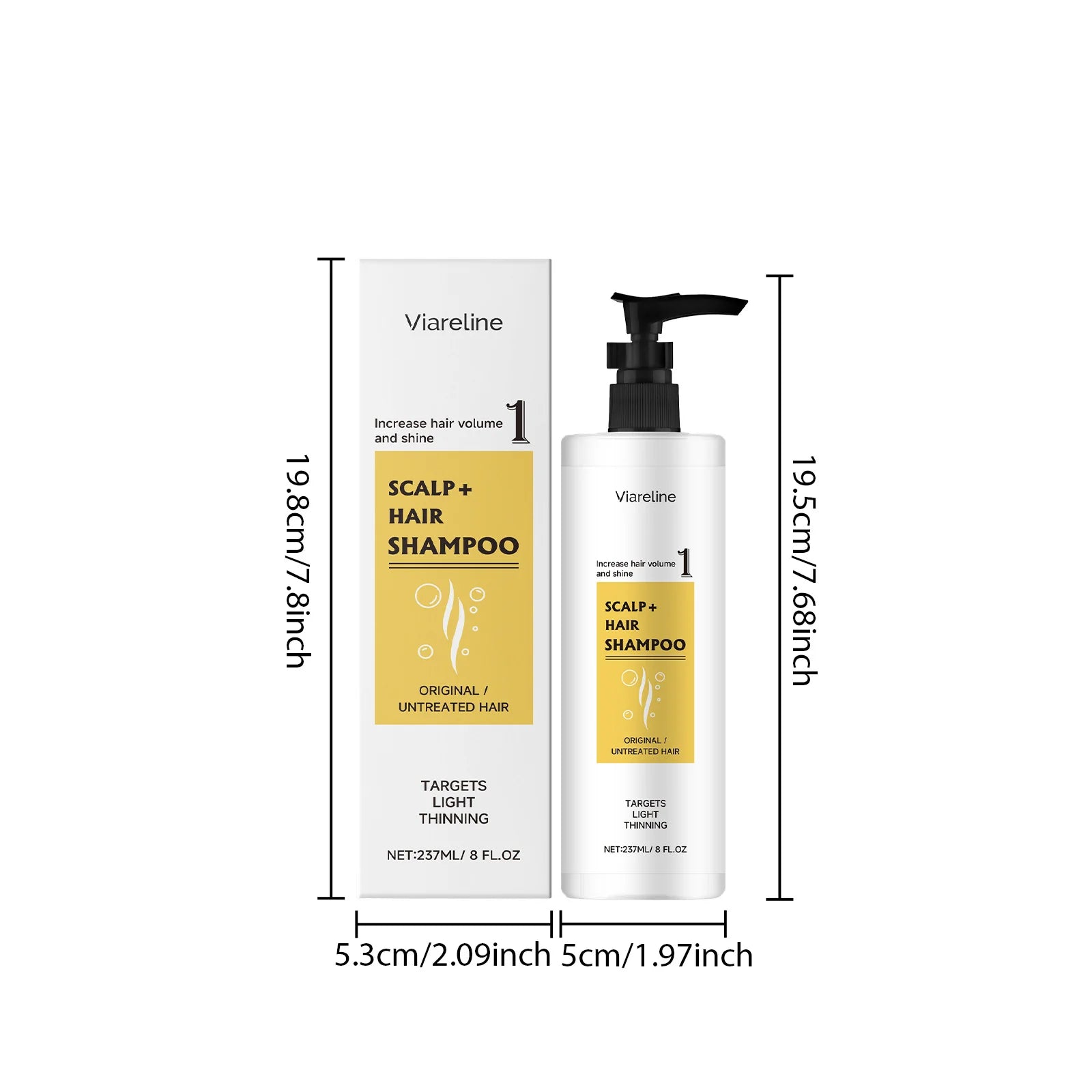 237ML Amino Acid Hair Shampoo Gentle Cleaning Dirts Nourishing Increase Hair Volume & Shine Strengthening Smoothing Hair Shampoo