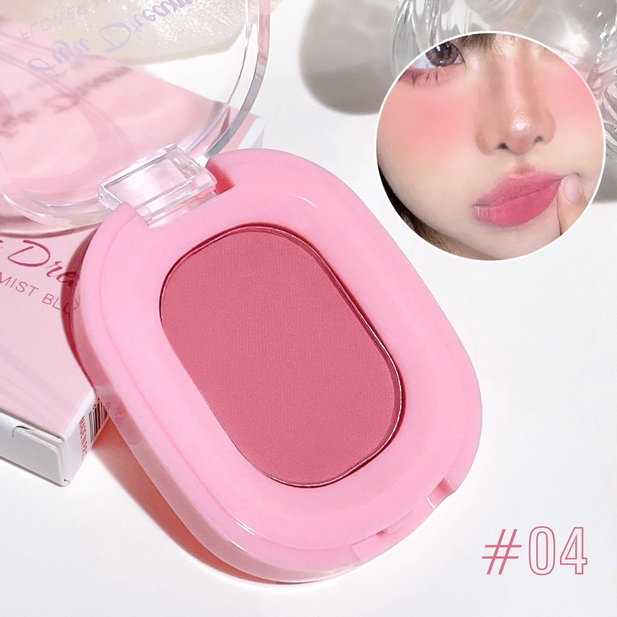 Monochrome Flower Mist Blush Disc Monochrome Matte Powder Fine Flash Monochrome Blush Disc Long-Lasting Wear For Daily