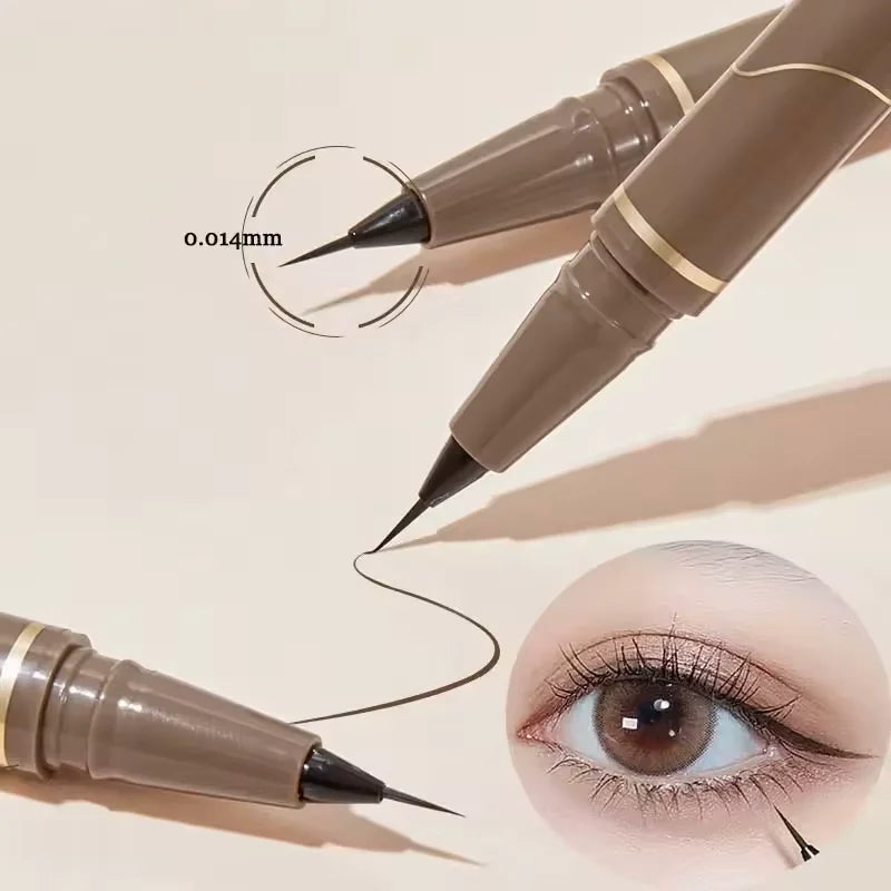 0.05mm slim eyeliner is smooth and durable, slim, quick-drying, long-lasting eyeliner, 4 colors, waterproof, non-smudging