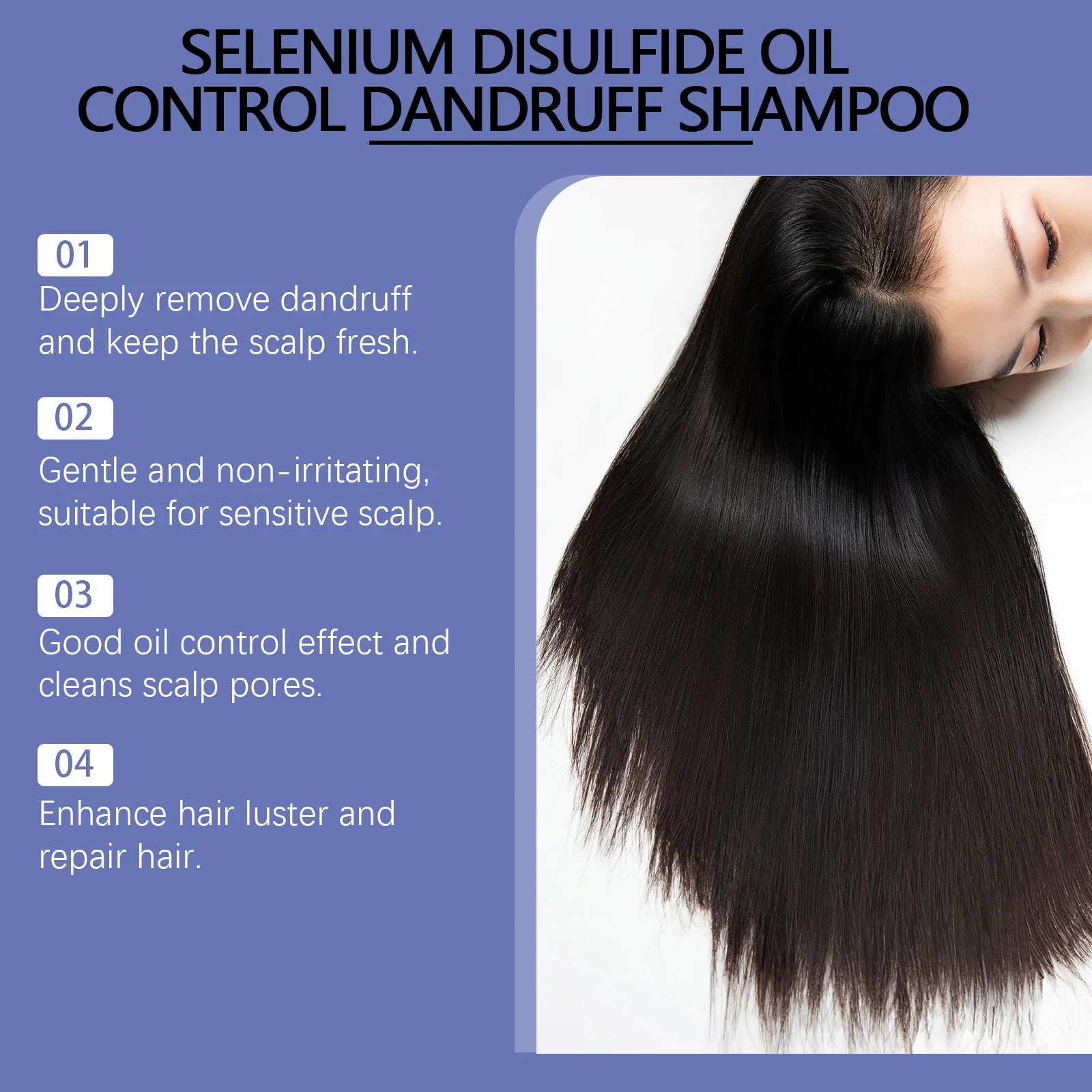 Refreshing Shampoo Deeply Cleaning Scalp Dirts Remove Dandruff Gentle Moisturizing Volumizing Thickening Smoothing Hair Shampoo