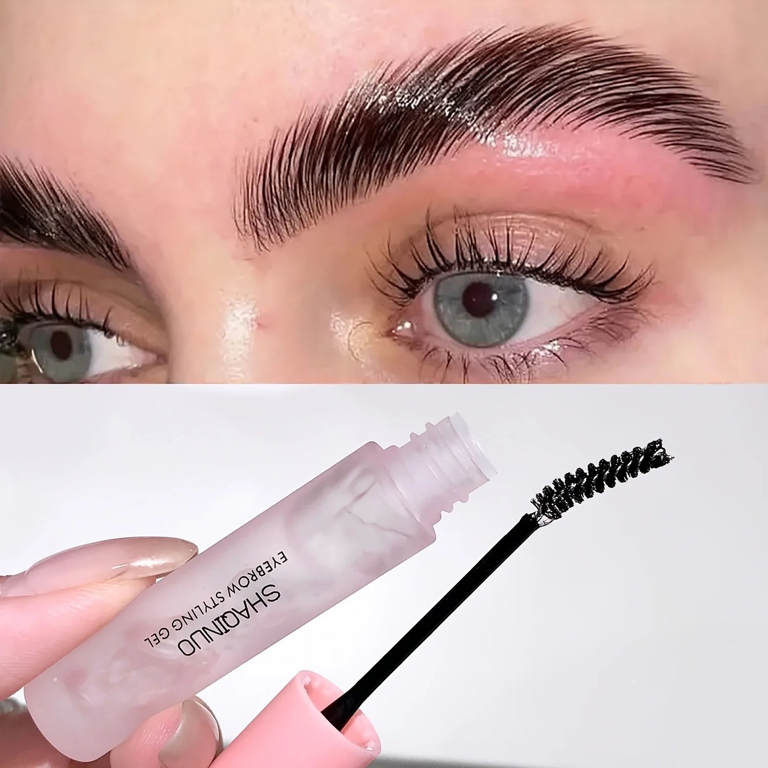 3D Brow Gel for Bold & Natural Brows, Clear Waterproof Eyebrow Styling Gel, Lightweight & Smudge-Proof, Long-Lasting Hold