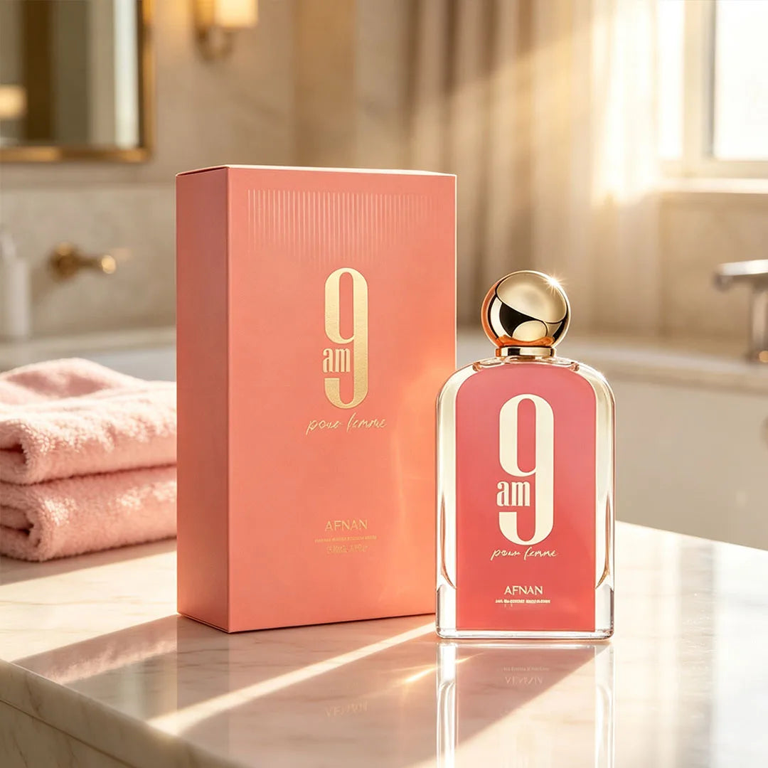 Afnan 9am Pour Femme Oriental Citrus Women Perfume 3.4 Oz Long Lasting Spray for Travel Office and Casual Occasions