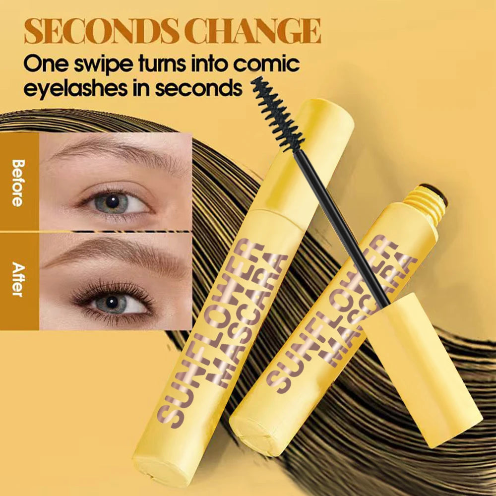Slim Volume Mascara Black Waterproof Long-lasting Mascara Curls Up Long-Lasting Smudge-Proof Easy to Apply Unisex Eye Makeup