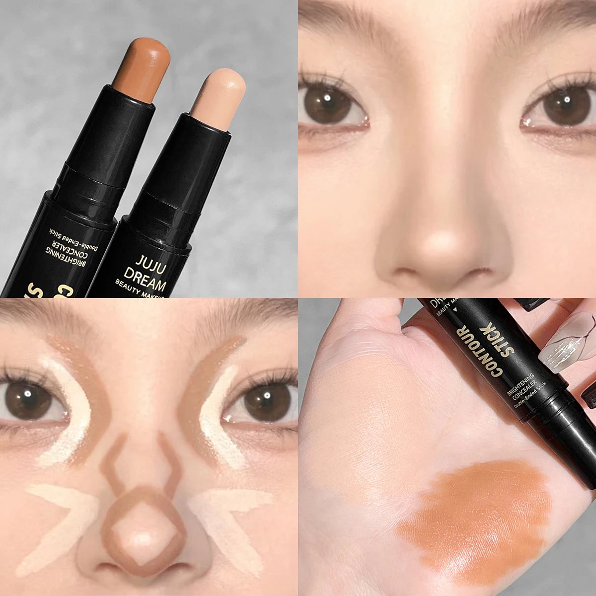 Double Head High-Light Pen Face Make Up Liquid Waterproof Contouring Foundation Contour Makeup Concealer Stick Pencil Durable