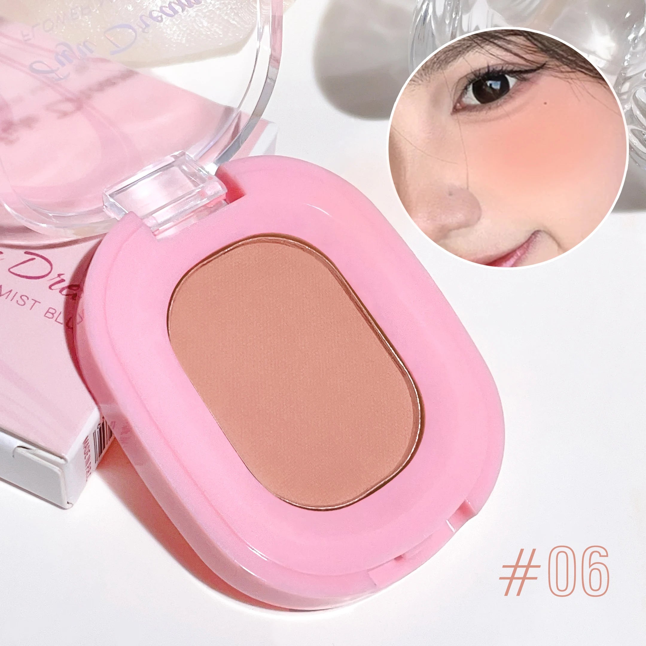Monochrome Flower Mist Blush Disc Monochrome Matte Powder Fine Flash Monochrome Blush Disc Long-Lasting Wear For Daily
