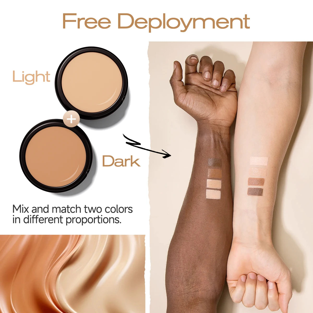 Tattoo concealer cream, waterproof and sweatproof, natural and skin-friendly, available in two colors for you to choose from.