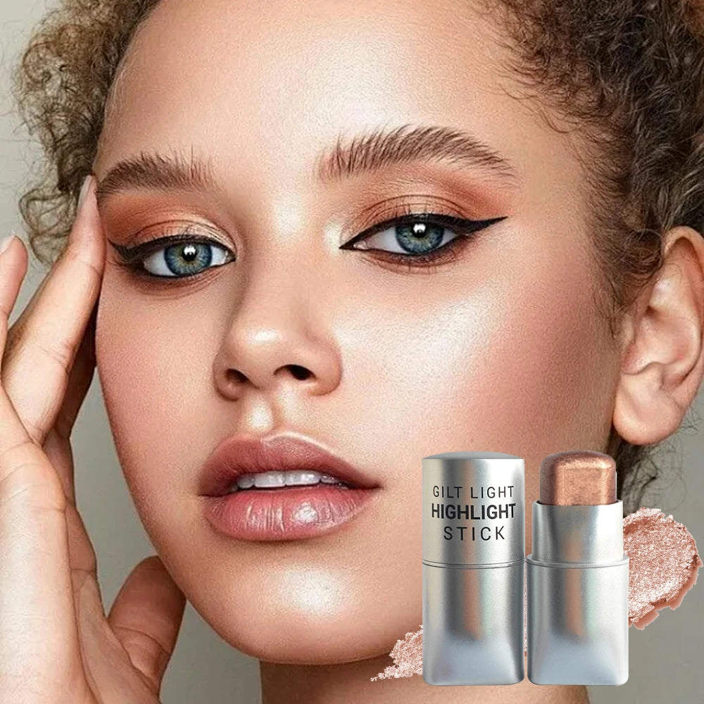 Clear Highlighter Stick Makeup Glitter Highlighter Contour Shimmer Bronzer Shading Natural Stereoscopic Face Body Llluminator