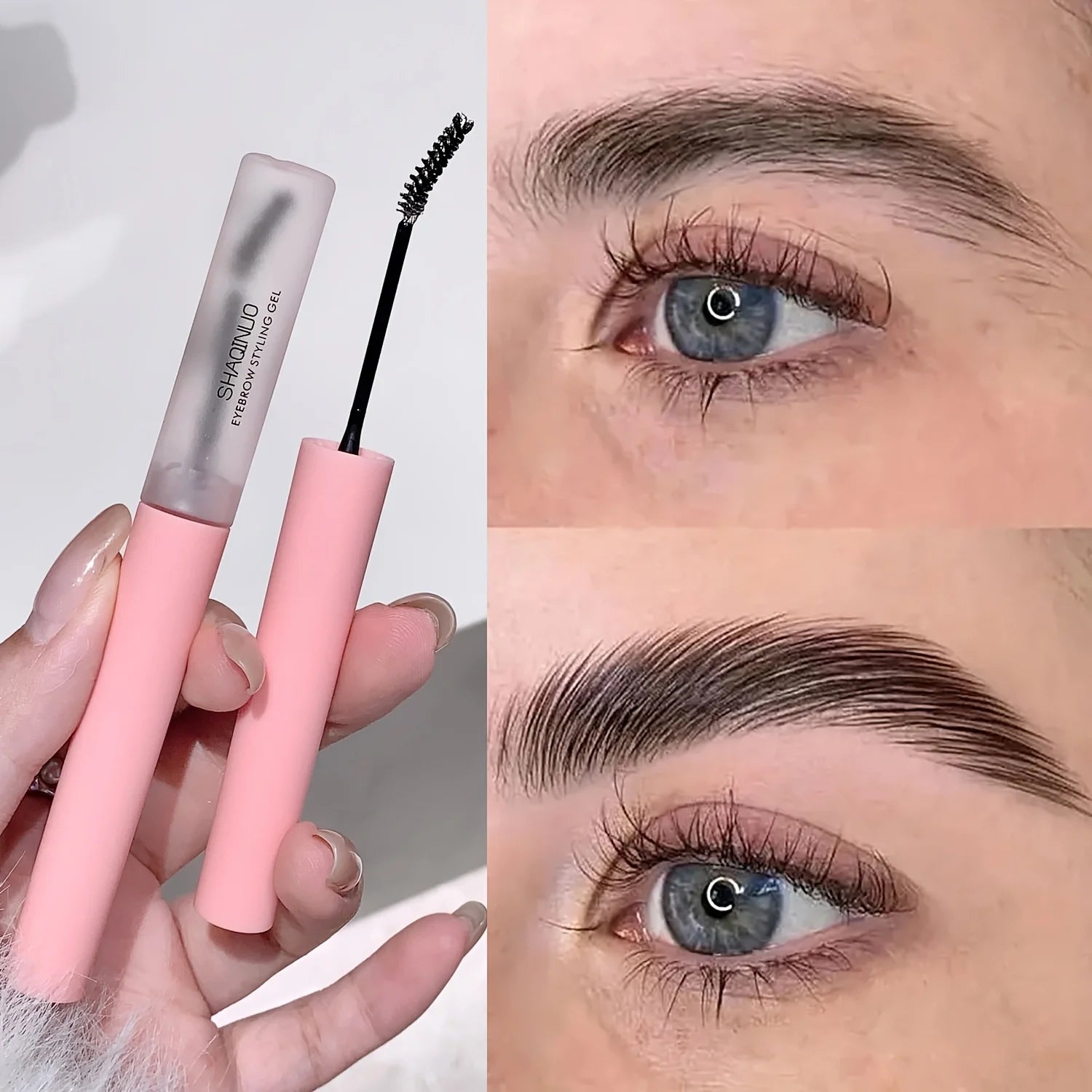 3D Brow Gel for Bold & Natural Brows, Clear Waterproof Eyebrow Styling Gel, Lightweight & Smudge-Proof, Long-Lasting Hold