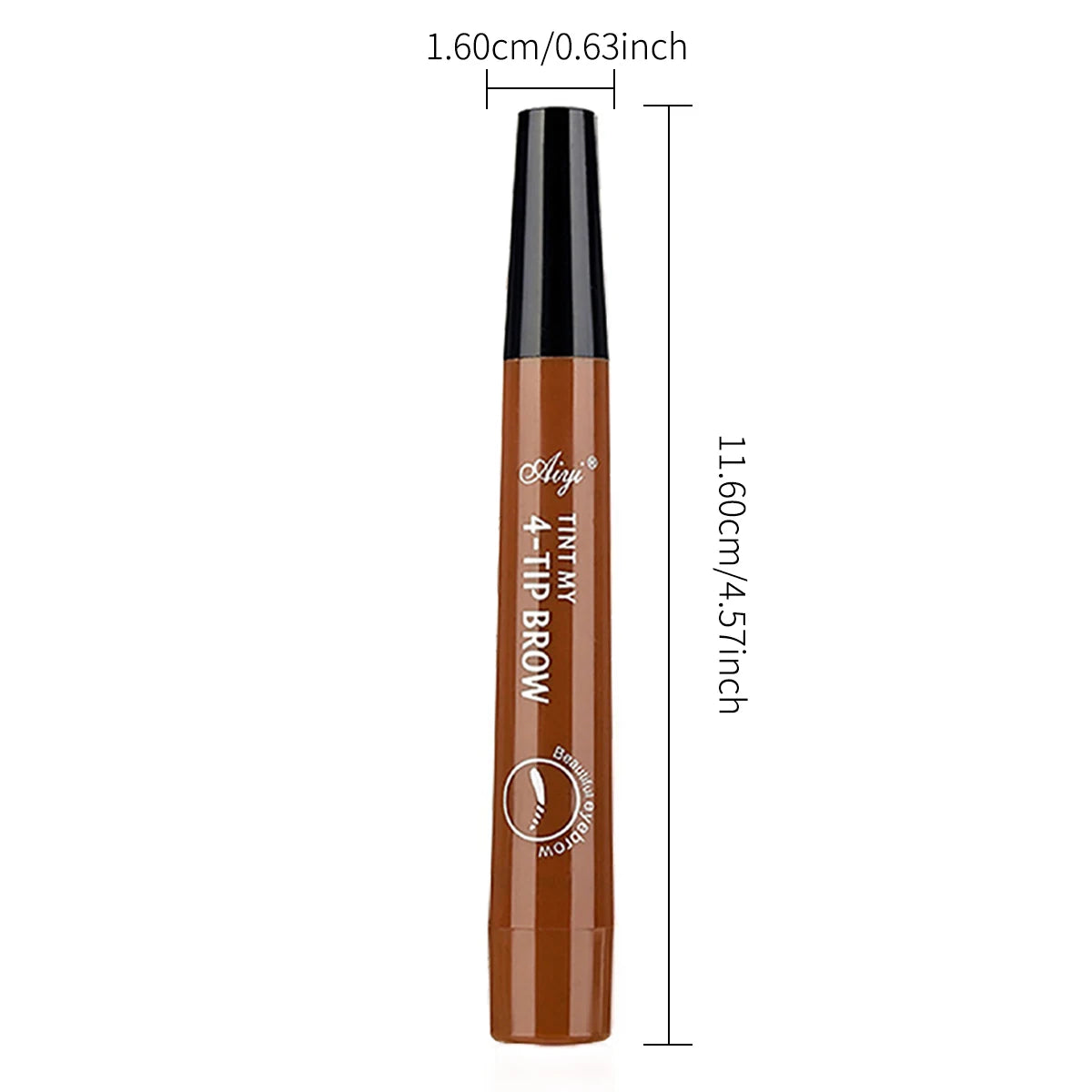 Waterproof Eyebrow Pencil, Quad Eyebrow Pencil, Natural Brow Makeup Long-Lasting Non-Fade Liquid Water Eyebrow Pencil (5 Colors)