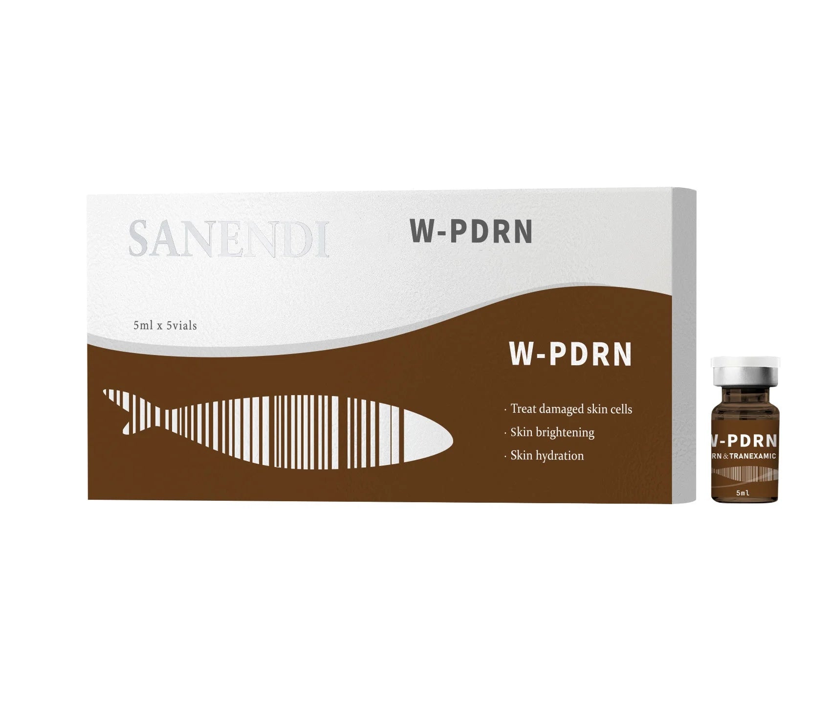 Salmon PDRN Serum for Facial Hair Dr.Pen Hyaluronic Acid DEEP HYDRATION Skin booster Anti-aging 5ML*5Vials