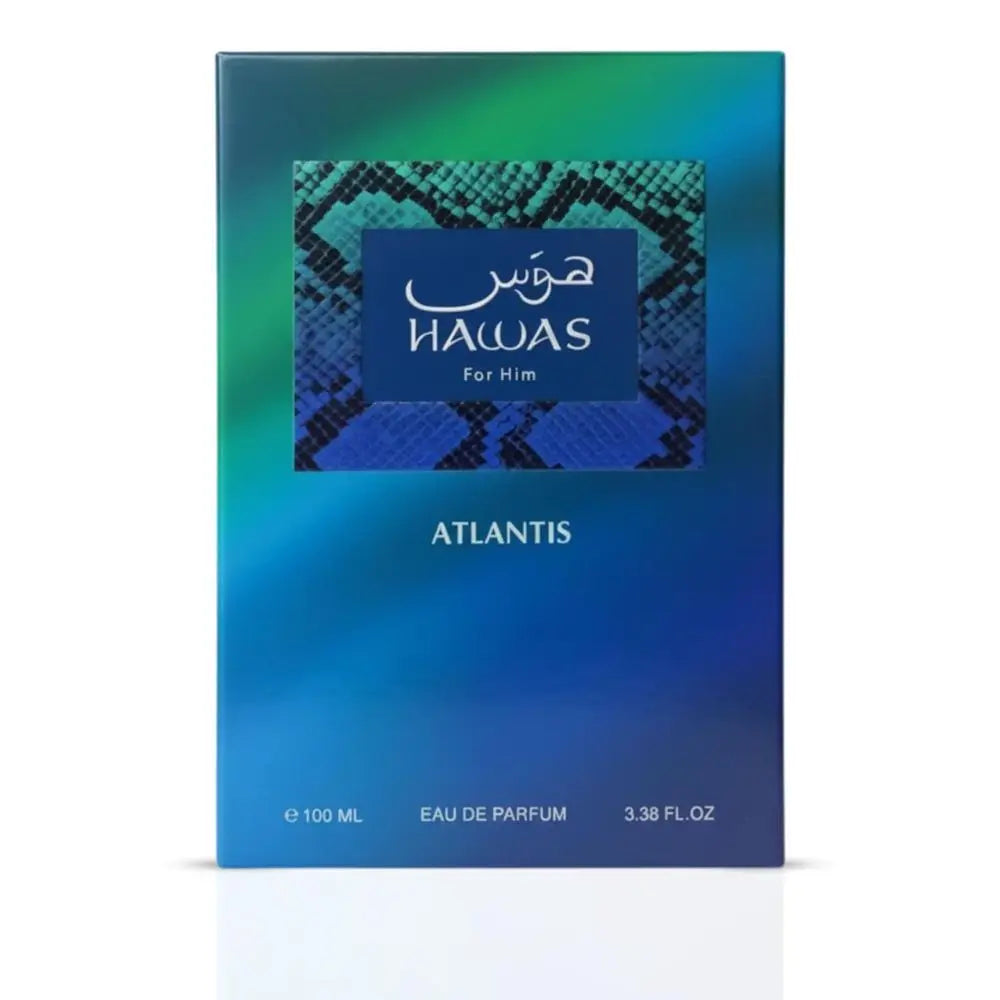 Hawas Atlantis For Him Eau De Parfum 100ml Rasasi Aquatic Woody Men Fragrance Spray
