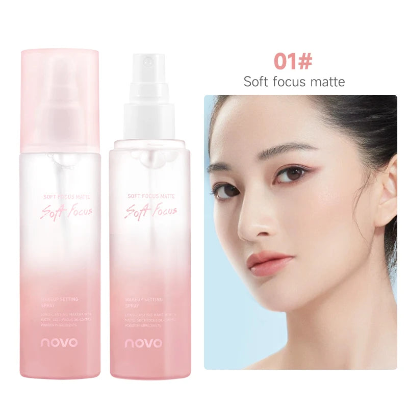 Long-Lasting Makeup Setting Spray With Hyaluronic Acid, Moisturizing Oil Control,  Smudge & Transfer Resistant, Quick-Dry