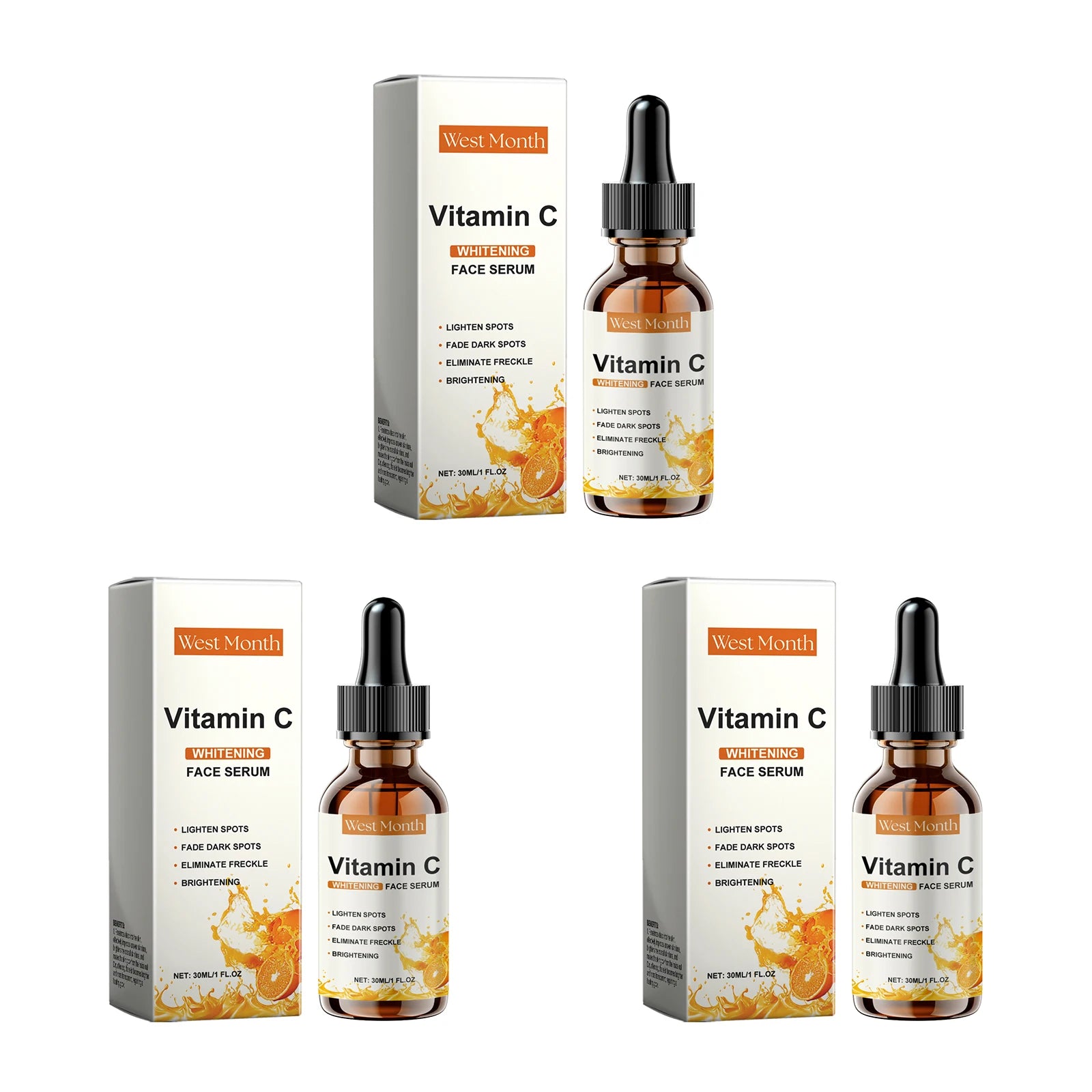 Vitamin C Facial Essence Fade Dark Spots Eliminate Freckles Acne Marks Repair Smooth Skin Care Hyaluronic Acid Brightening Serum