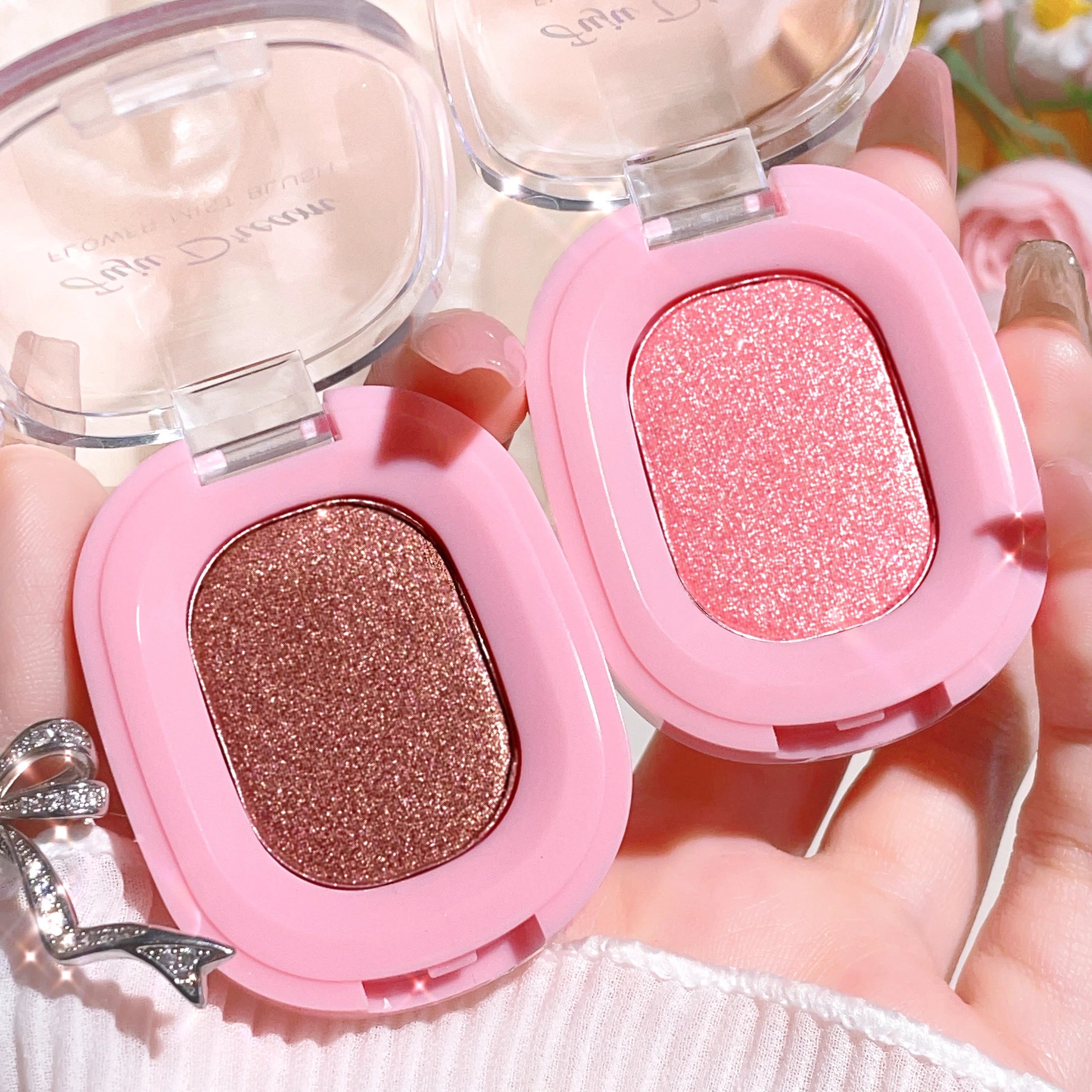 Monochrome Flower Mist Blush Disc Monochrome Matte Powder Fine Flash Monochrome Blush Disc Long-Lasting Wear For Daily