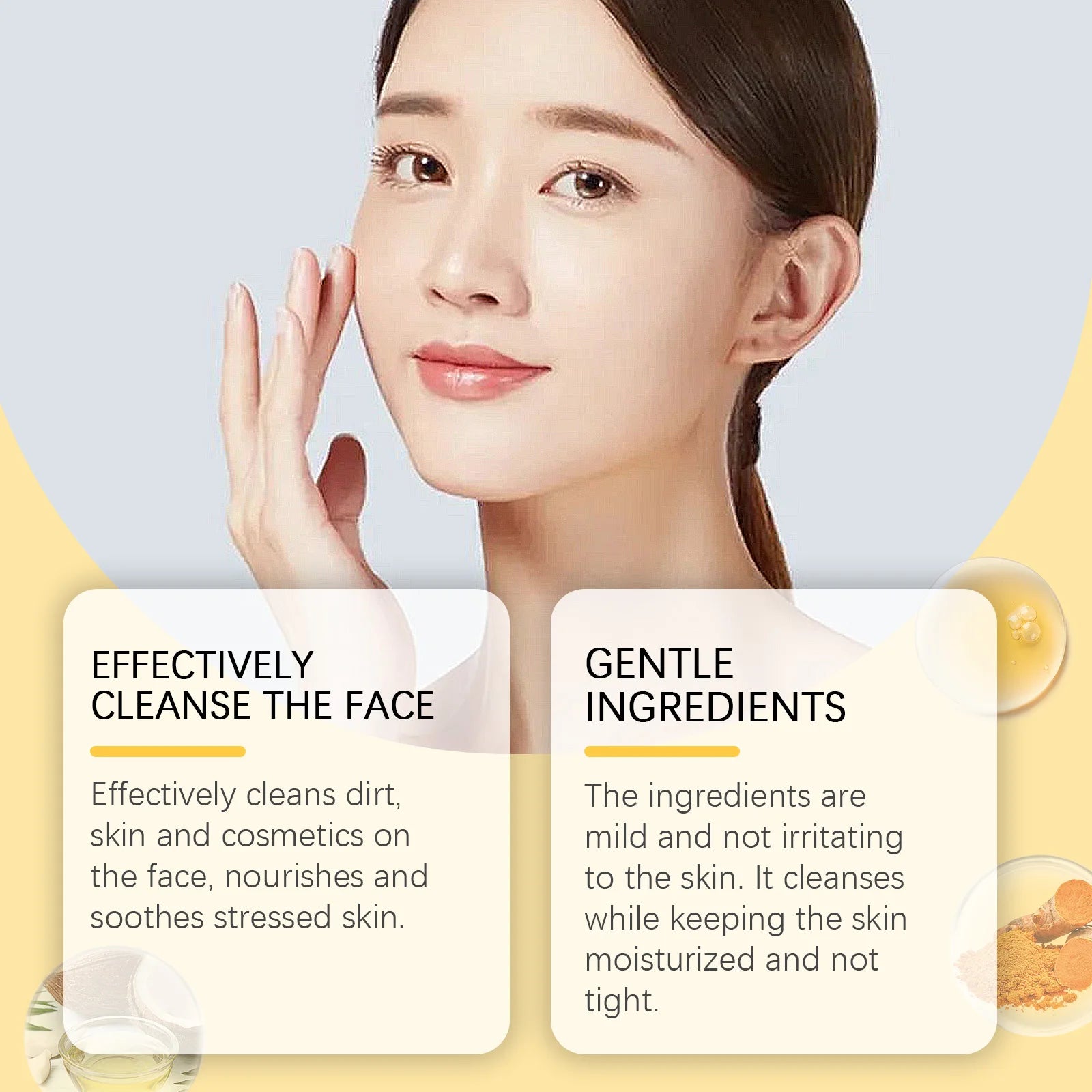 EELHOE Clear Soothe Mousse Cleanser Deep Cleaning Pores Moisturizing Brightening Soothing Rejuvenation Foam Face Wash Care