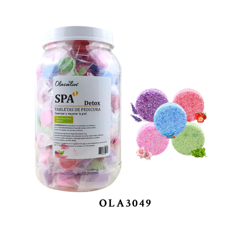 180/40pcs Instant Foot Bath Effervescent Tablets Essential Oil Bath Salt Spa Foot Care Exfoliating Soothing Skin Moisturizing