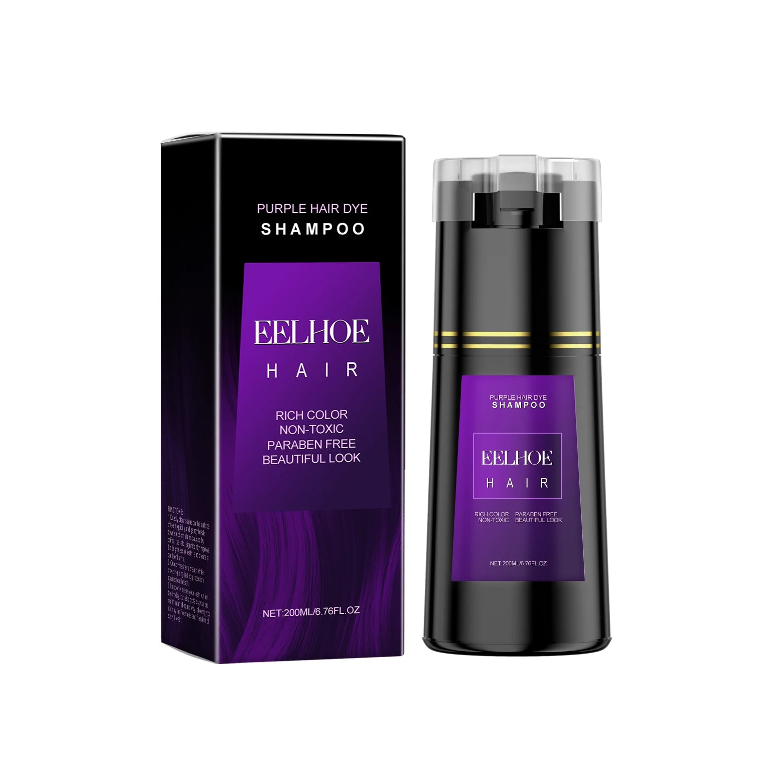 EELHOE Instant Hair Dyeing Shampoo Strengthening Lasting Effect Easy Coloring Nourish Scalp Non-irritating Cover Gray White Hair