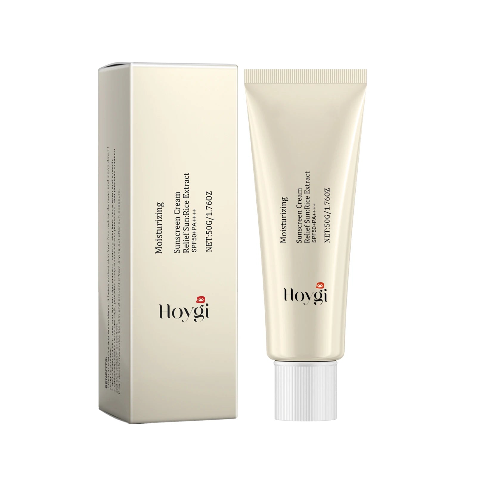 Hoygi Moisturize Sunscreen Cream Non-greasy Prevent UV Lasting Hydrating Soothing Smoothing Face Sunscreen Cream for Summer