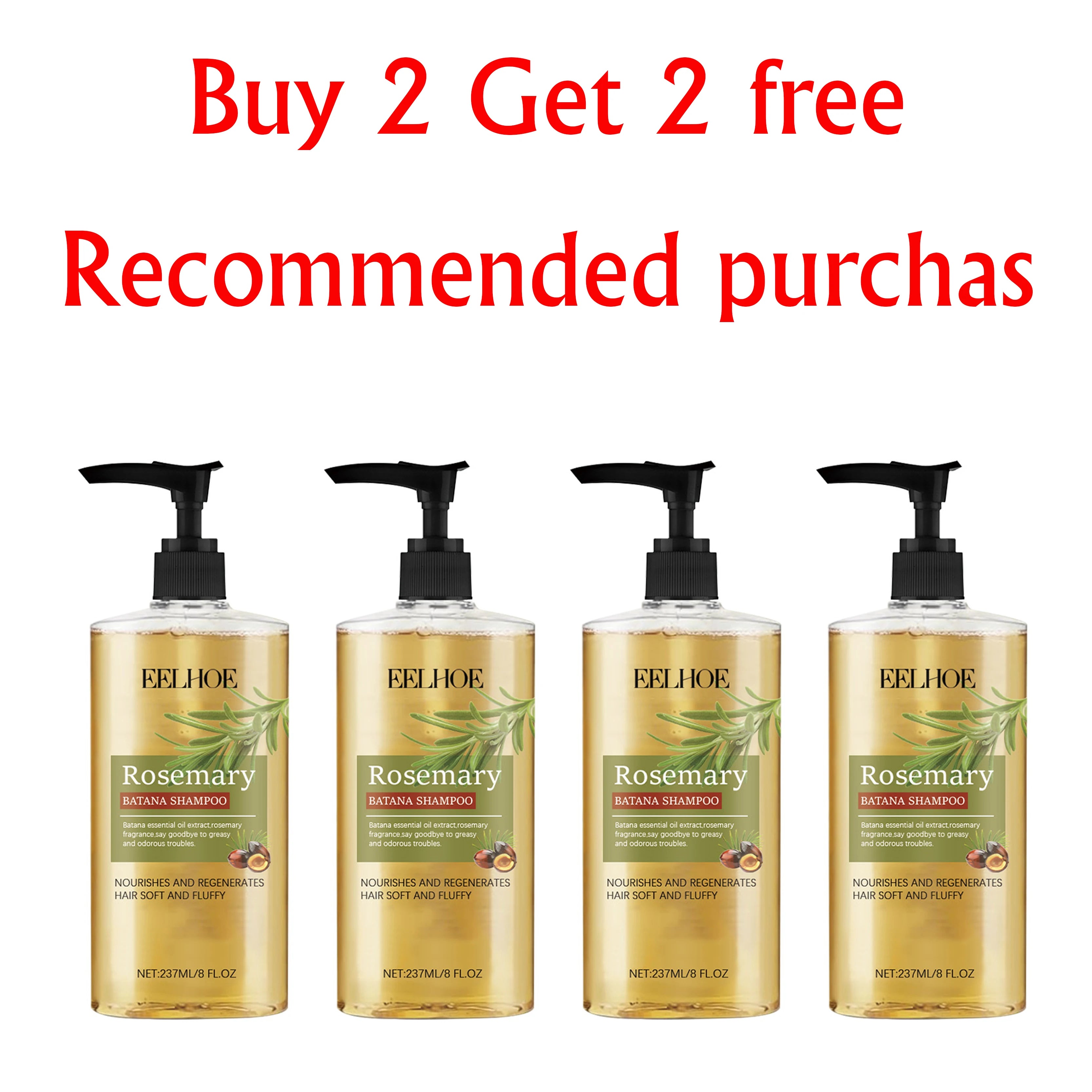 EELHOE 237ml Batana Shampoo Treatment Damaged Split Hair Reduce Hair Loss Deep Cleansing Nourish Hair Care Growth Shampoo