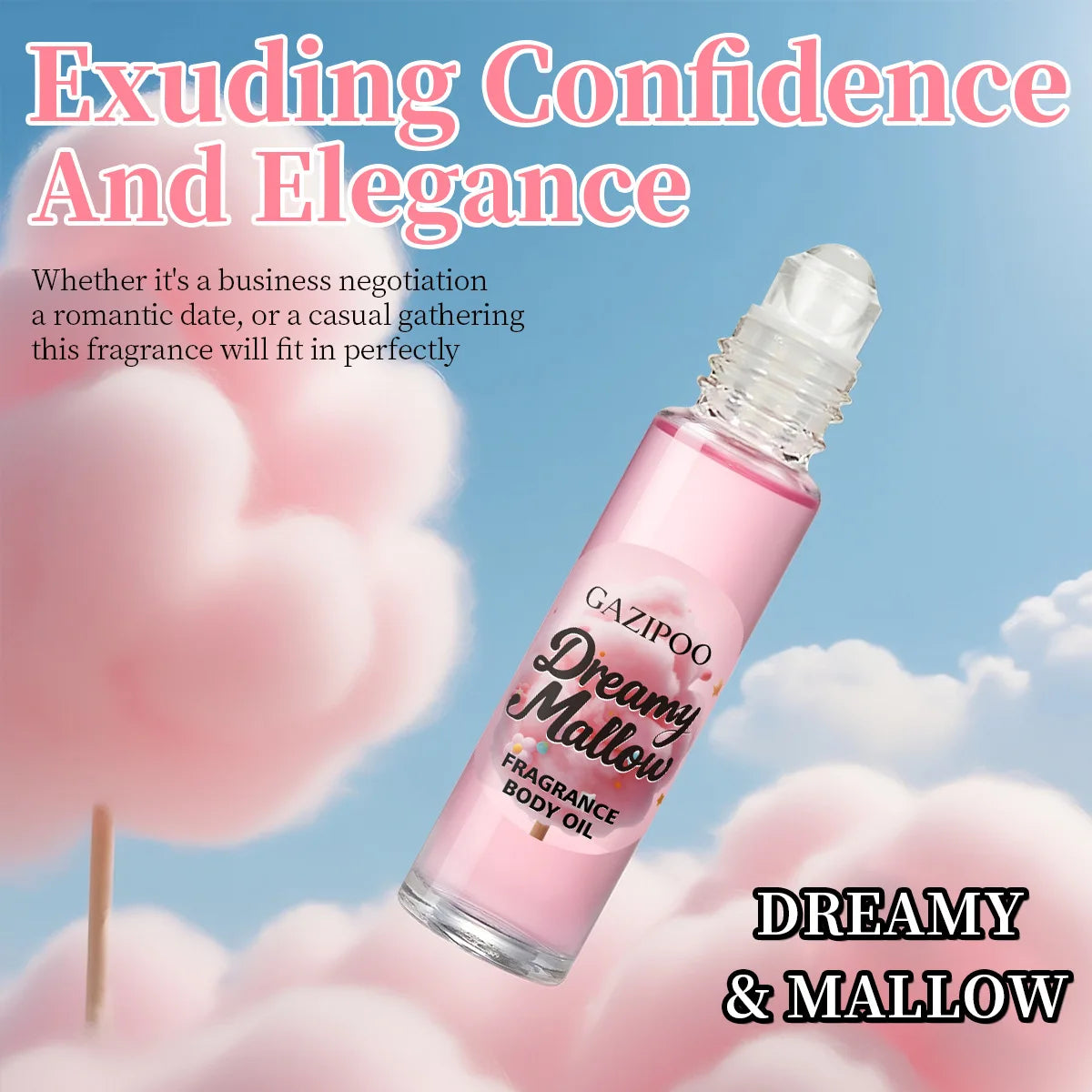Candy Marshmallow Sweet Roll-on Perfume Long-lasting Enduring Fragrance for Dates Charming Feminine Pheromone Floral-fruity