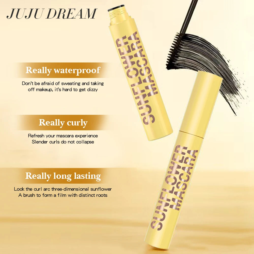 Slim Volume Mascara Black Waterproof Long-lasting Mascara Curls Up Long-Lasting Smudge-Proof Easy to Apply Unisex Eye Makeup